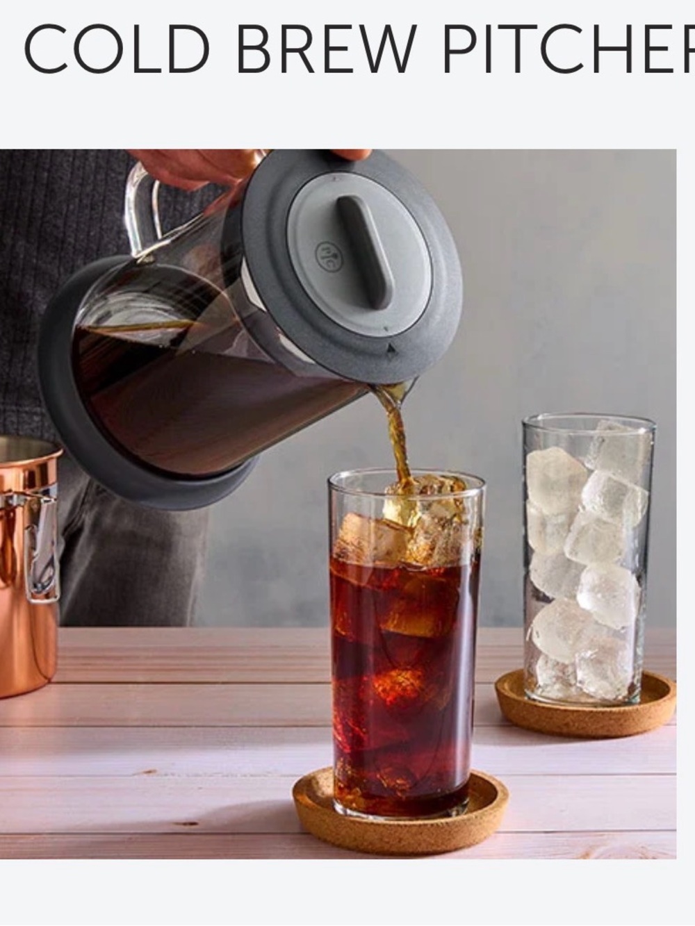 New in box. Pampered Chef Cold Brew Coffee Pitcher
